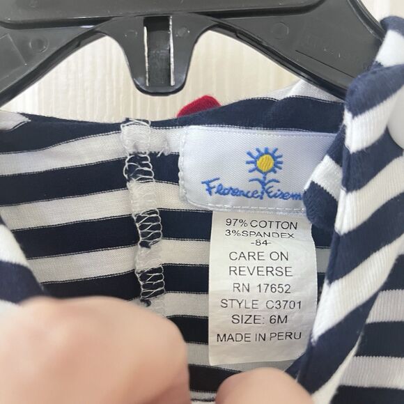 Florence Eiseman Black Striped Ladybug Romper Girls Size 6 Months - Picture 7 of 10